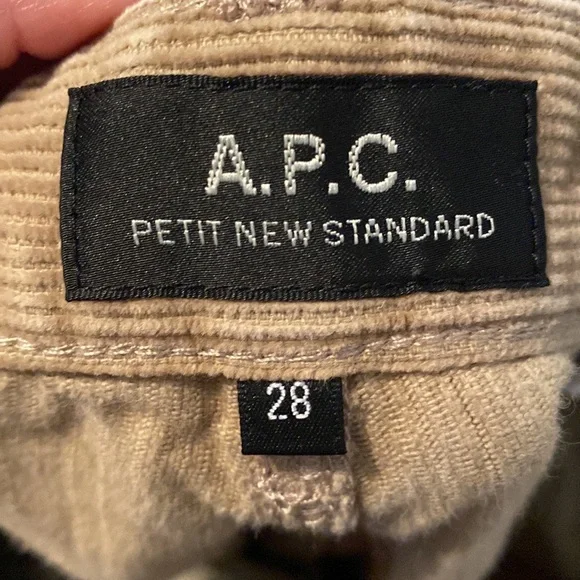 A.P.C Petite new standard corduroy tan pants 100% cotton size: 28 - Picture 8 of 9